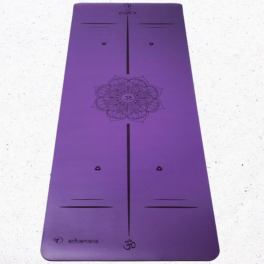 - Tapis de yoga gomme-Similicuir 5mm - Mandala - Grip mains sèches & humides - Accessoires de yoga, vêtements et tapis de yoga au naturel