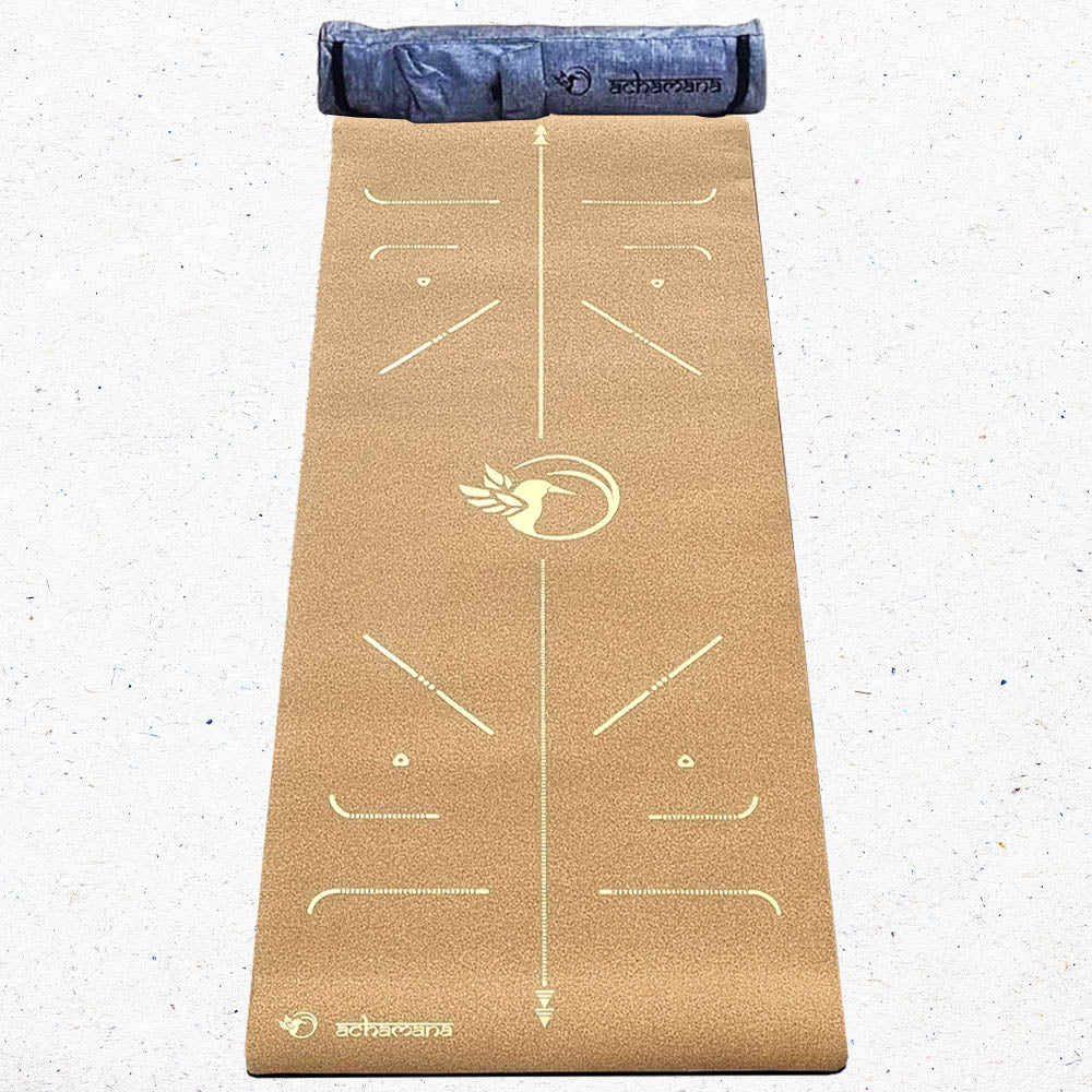 - Tapis de yoga liège, 3 plis 6mmx68cmx1,83m Bodylines-Colibri Or - Accessoires de yoga, vêtements et tapis de yoga au naturel