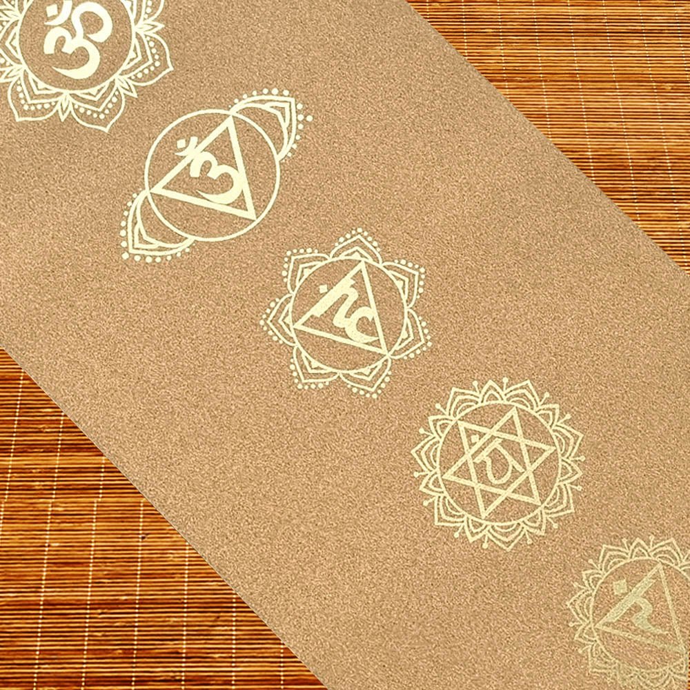 - Tapis de yoga liège, 3 plis 6mmx68cmx1,83m Sept chakras Or - Accessoires de yoga, vêtements et tapis de yoga au naturel