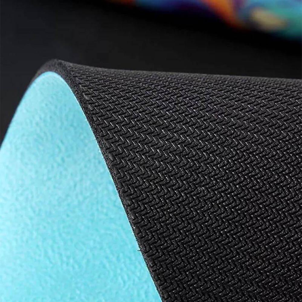 - Tapis de yoga, méditation Caoutchouc & microfibre - Plumes de Paon + Sac de yoga - Accessoires de yoga, vêtements et tapis de yoga au naturel