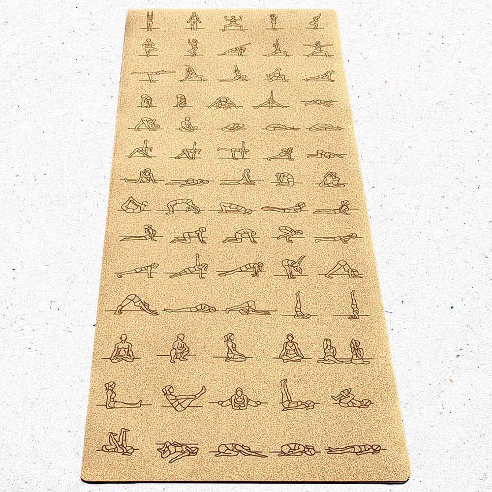 - Tapis de yoga & Pilates liège 3 plis, 6mmx68cmx1,83m Asanas débutant - Accessoires de yoga, vêtements et tapis de yoga au naturel