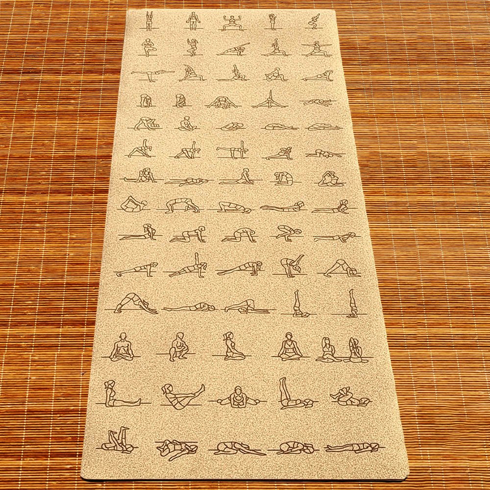 - Tapis de yoga & Pilates liège 3 plis, 6mmx68cmx1,83m Asanas débutant - Accessoires de yoga, vêtements et tapis de yoga au naturel