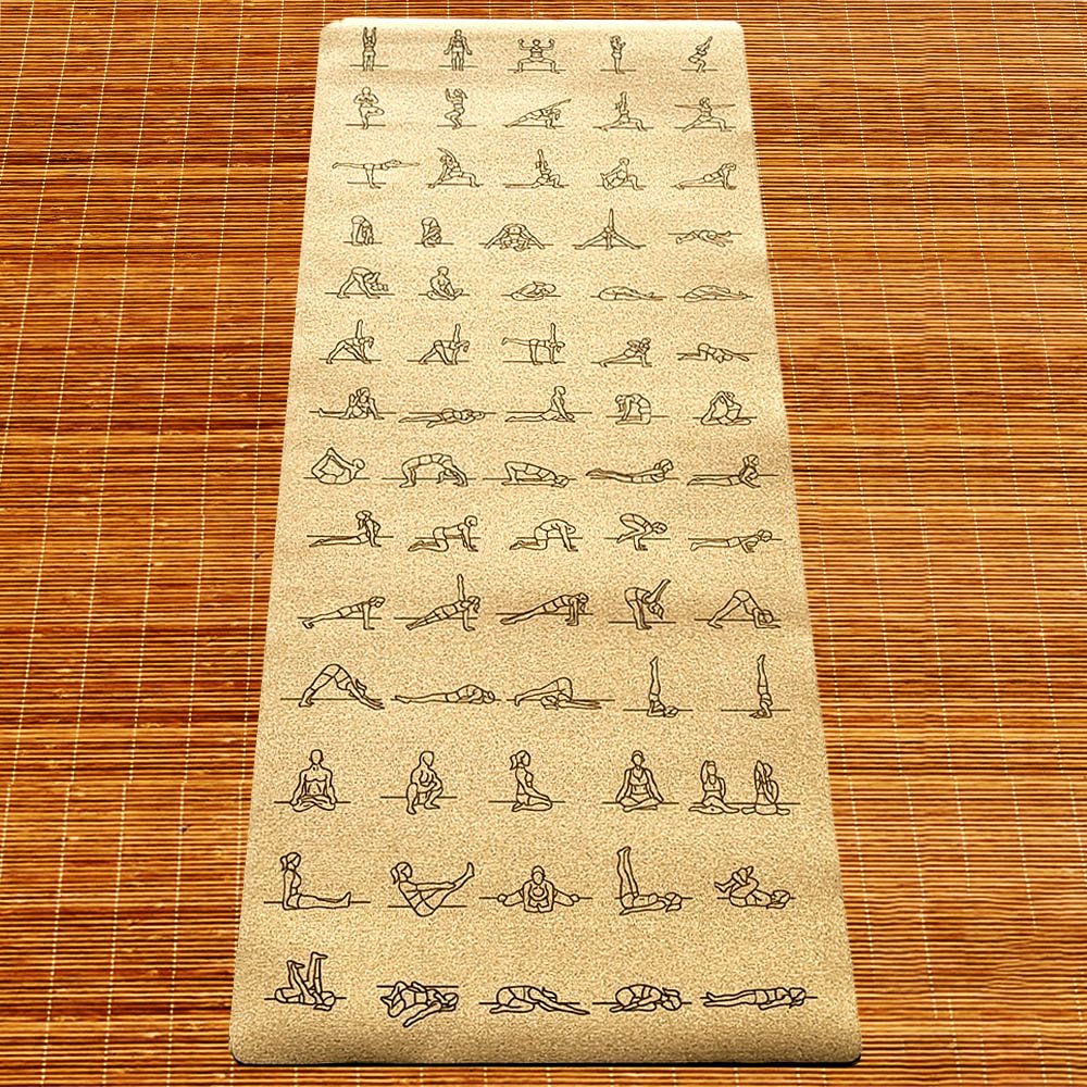 - Tapis de yoga & Pilates liège 3 plis, 6mmx68cmx1,83m Asanas débutant - Accessoires de yoga, vêtements et tapis de yoga au naturel