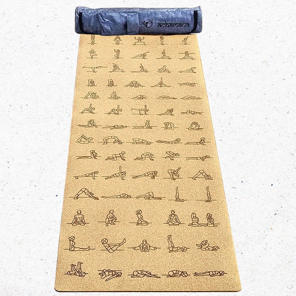 - Tapis de yoga & Pilates liège 3 plis, 6mmx68cmx1,83m Asanas débutant - Accessoires de yoga, vêtements et tapis de yoga au naturel