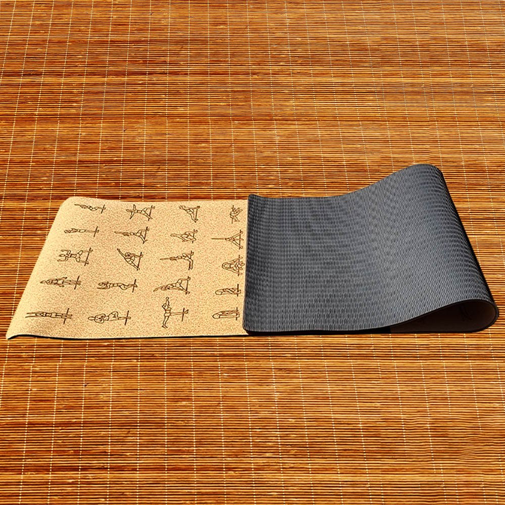 - Tapis de yoga & Pilates liège 3 plis, 6mmx68cmx1,83m Asanas débutant - Accessoires de yoga, vêtements et tapis de yoga au naturel