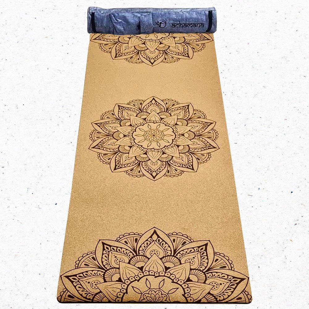 - Tapis de yoga & Pilates liège 3 plis, 6mmx68cmx1,83m Mandalas - Accessoires de yoga, vêtements et tapis de yoga au naturel