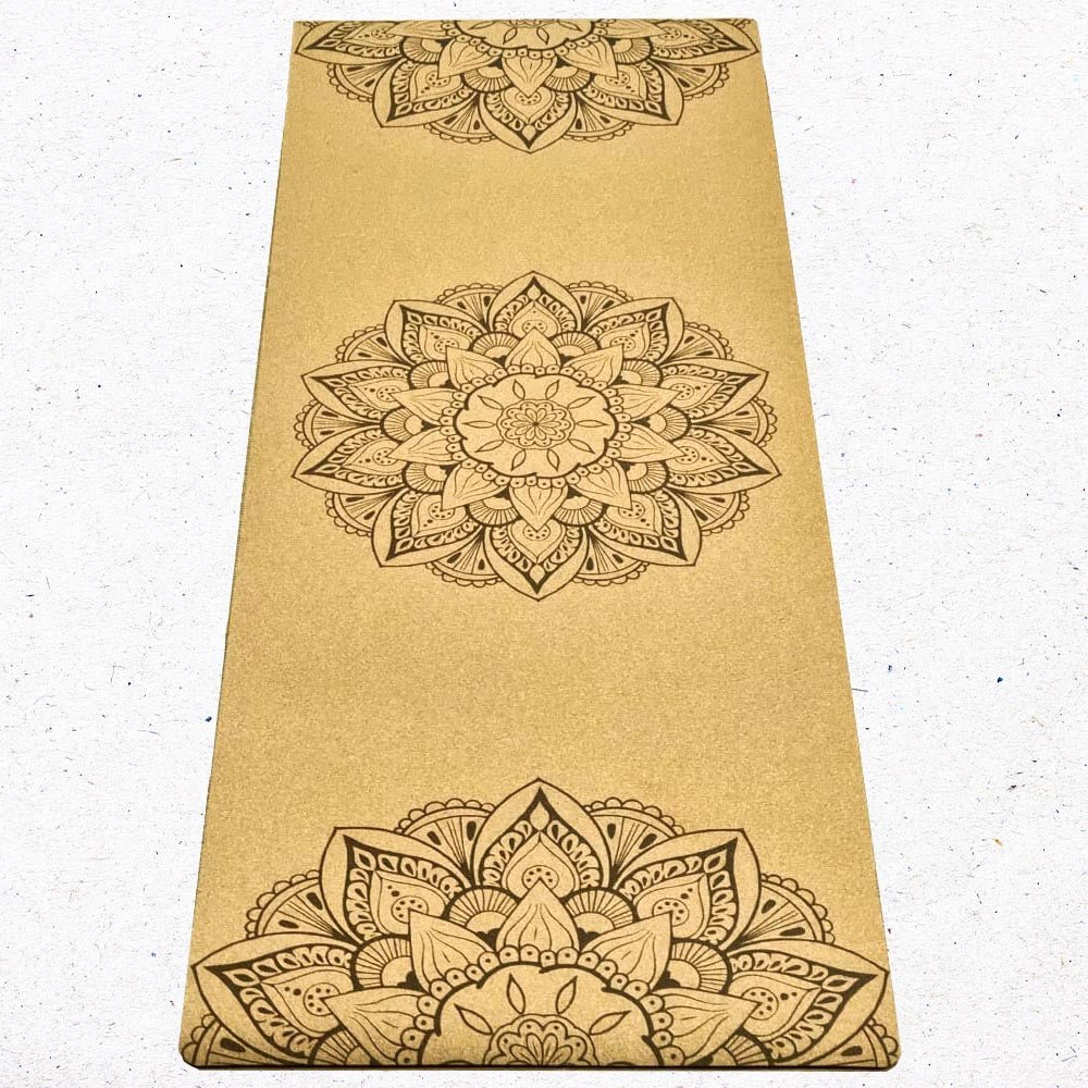 - Tapis de yoga & Pilates liège 3 plis, 6mmx68cmx1,83m Mandalas - Accessoires de yoga, vêtements et tapis de yoga au naturel