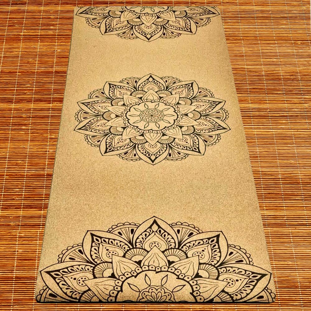 - Tapis de yoga & Pilates liège 3 plis, 6mmx68cmx1,83m Mandalas - Accessoires de yoga, vêtements et tapis de yoga au naturel