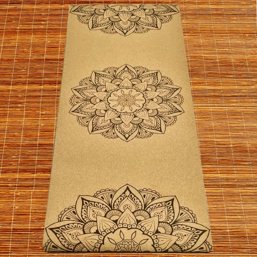 - Tapis de yoga & Pilates liège 3 plis, 6mmx68cmx1,83m Mandalas - Accessoires de yoga, vêtements et tapis de yoga au naturel