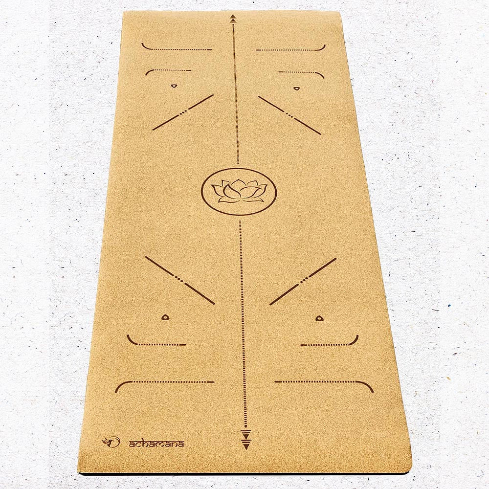 - Tapis de yoga & Pilates liège 3 plis, 6mmx68cmx1,83m yoga débutant - Accessoires de yoga, vêtements et tapis de yoga au naturel