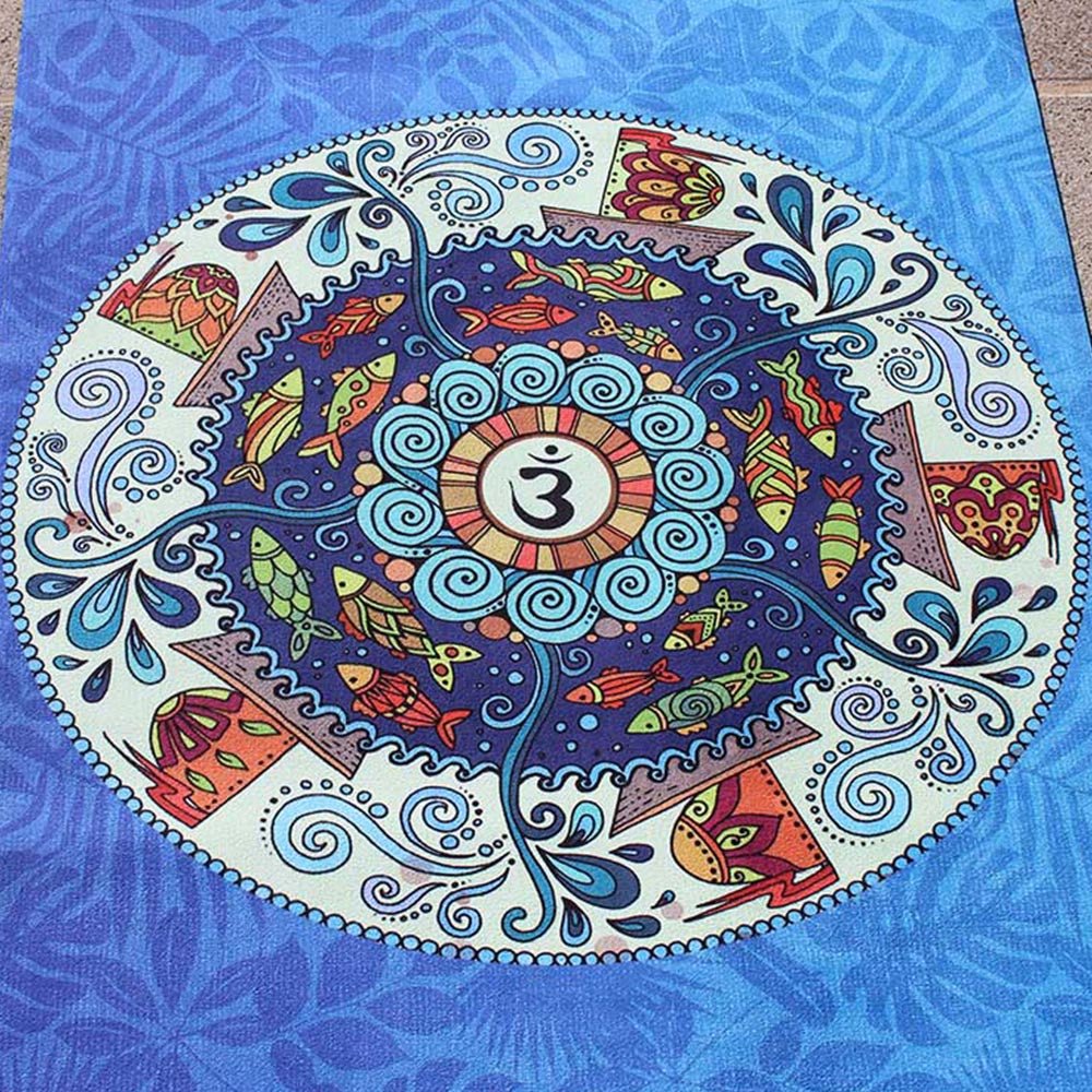- Tapis de yoga voyage fin, léger, pliable - mandala om spirit + Sangle - Accessoires de yoga, vêtements et tapis de yoga au naturel