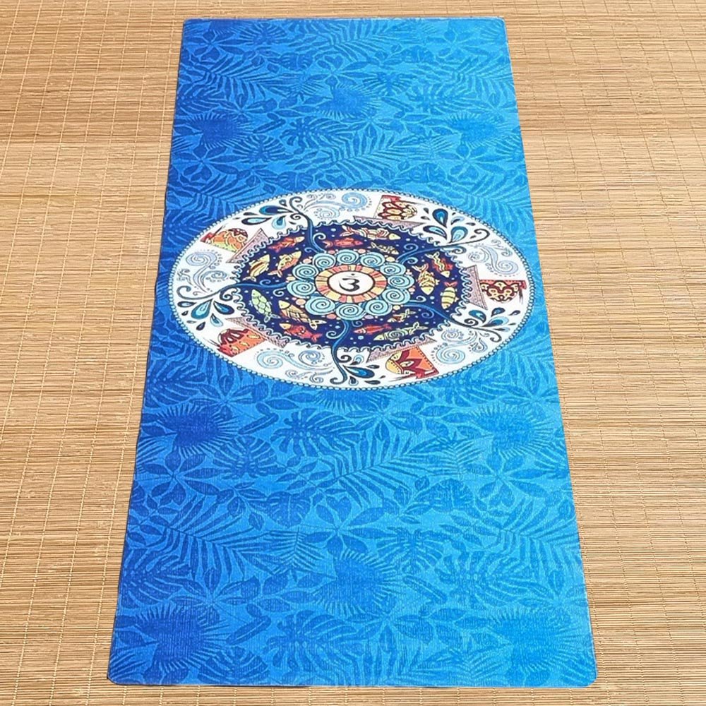 - Tapis de yoga voyage fin, léger, pliable - mandala om spirit + Sangle - Accessoires de yoga, vêtements et tapis de yoga au naturel