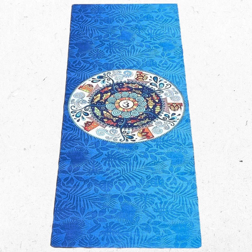 - Tapis de yoga voyage fin, léger, pliable - mandala om spirit + Sangle - Accessoires de yoga, vêtements et tapis de yoga au naturel