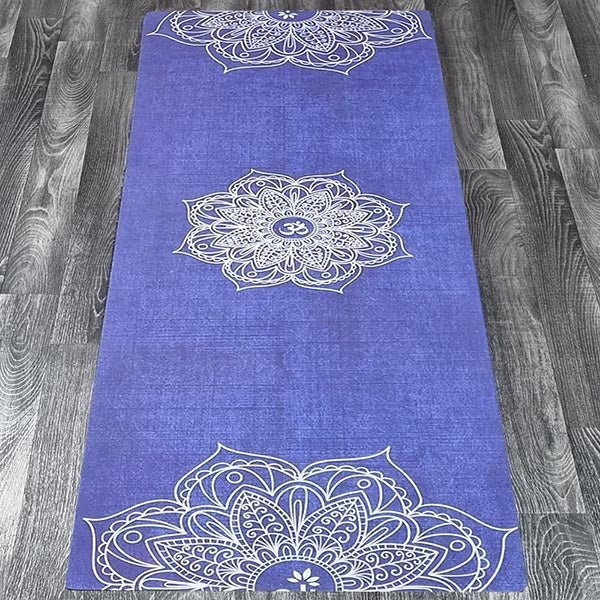 - Tapis de yoga voyage fin, léger, pliable - mandala + Sangle transport - Accessoires de yoga, vêtements et tapis de yoga au naturel