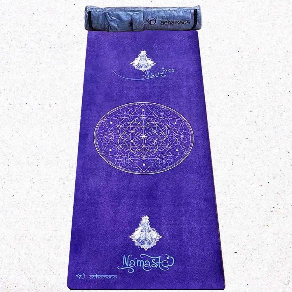 - Tapis yoga écologique hi-tech 3 plis 6mmx68cmx1,83m Namasté indigo + Sac yoga - Accessoires de yoga, vêtements et tapis de yoga au naturel