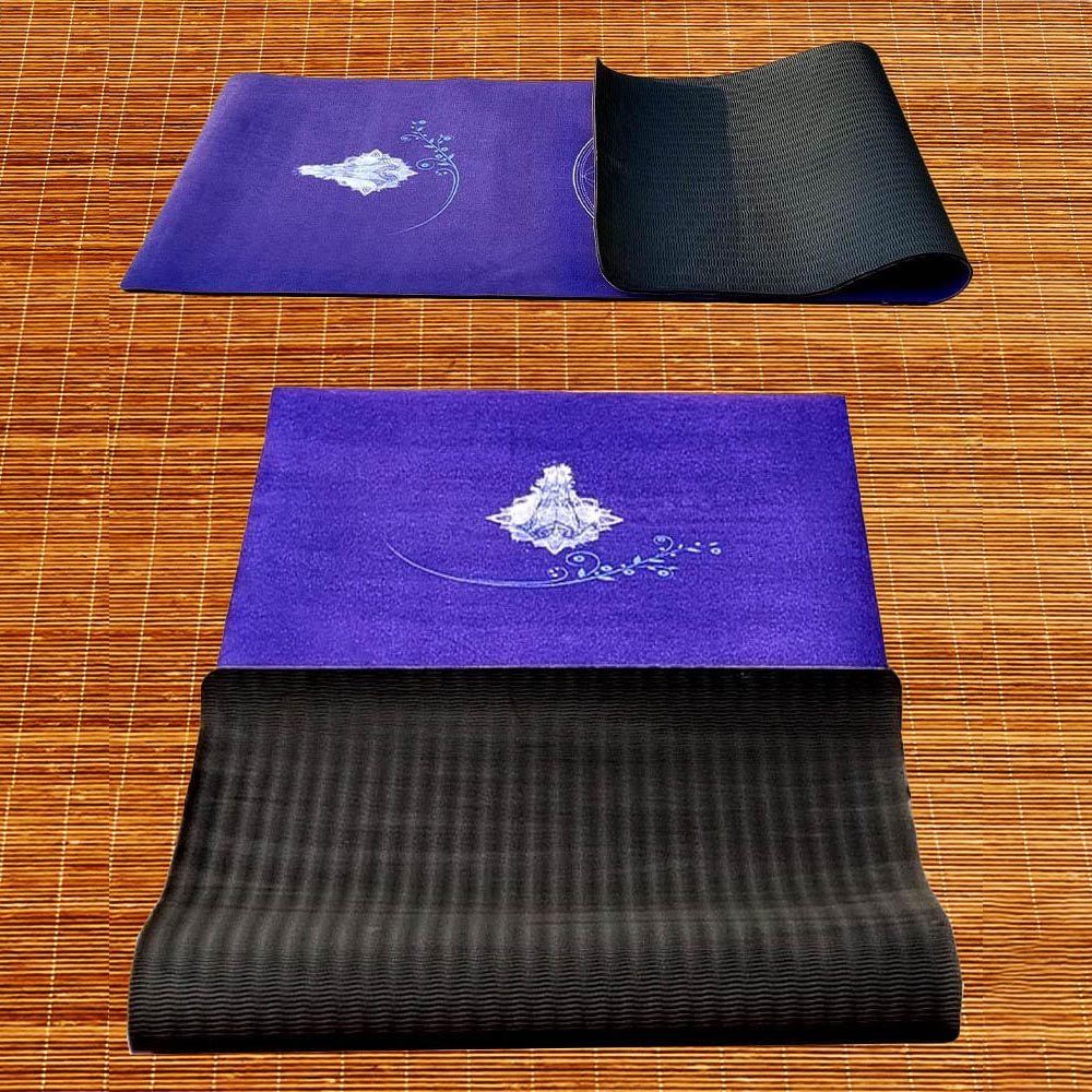 - Tapis yoga écologique hi-tech 3 plis 6mmx68cmx1,83m Namasté indigo + Sac yoga - Accessoires de yoga, vêtements et tapis de yoga au naturel