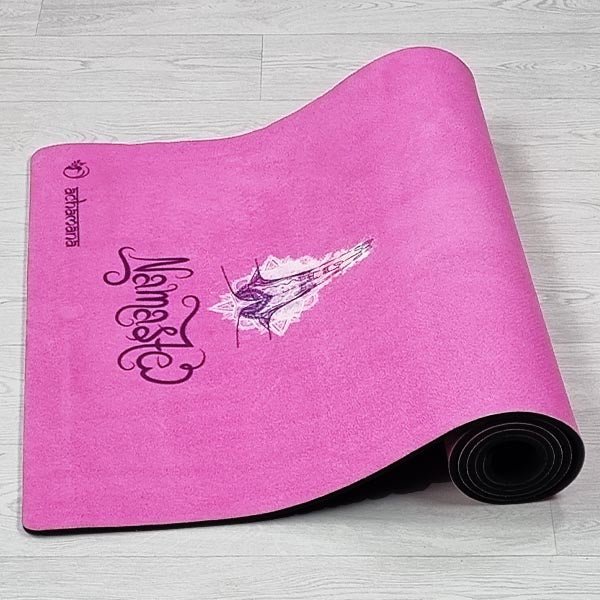 - Tapis yoga écologique hi-tech 3 plis 6mmx68cmx1,83m Namasté rose + Sac yoga - Accessoires de yoga, vêtements et tapis de yoga au naturel