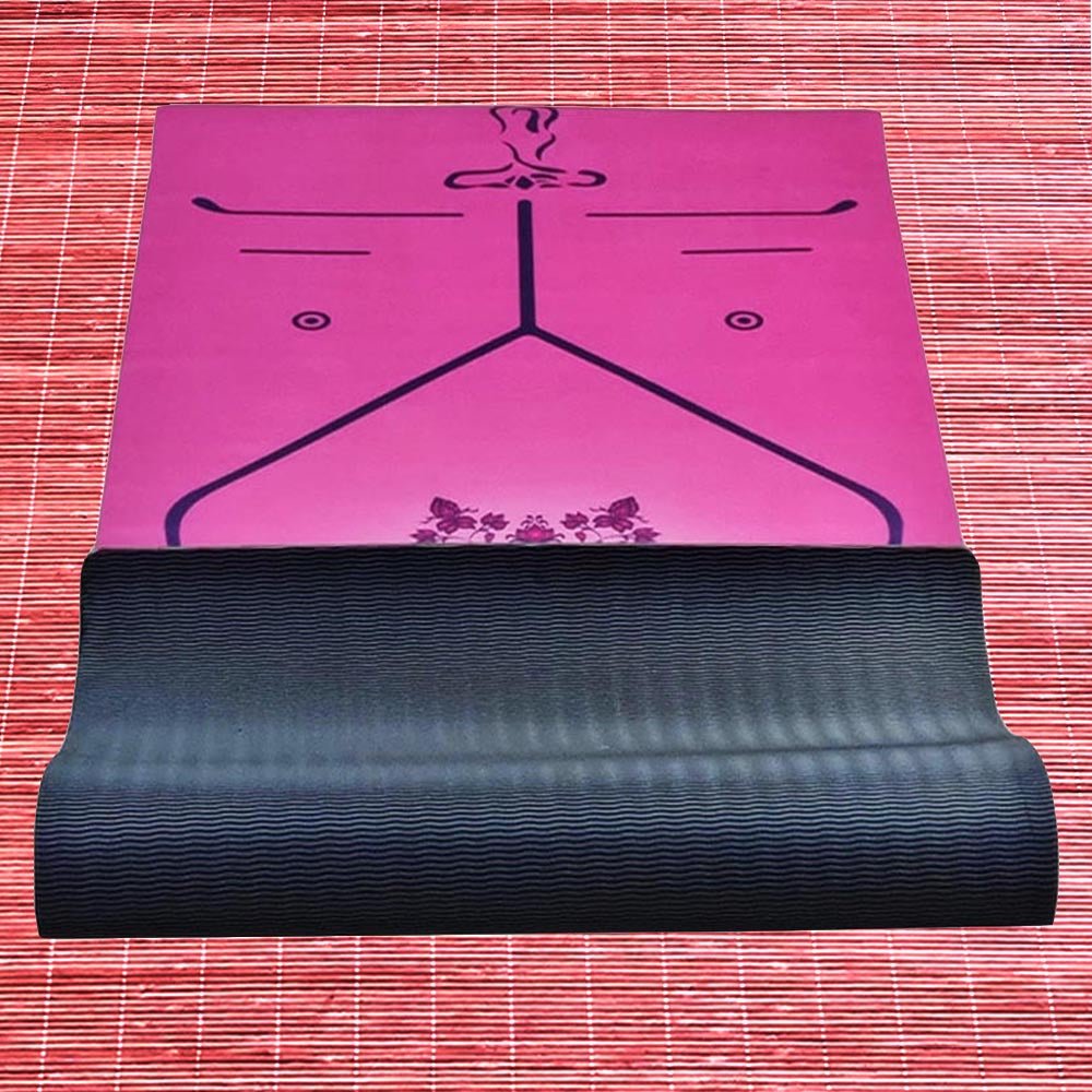 - Tapis yoga écologique new génération 3 plis 6mm Rose mandala floral + Sac yoga - Accessoires de yoga, vêtements et tapis de yoga au naturel