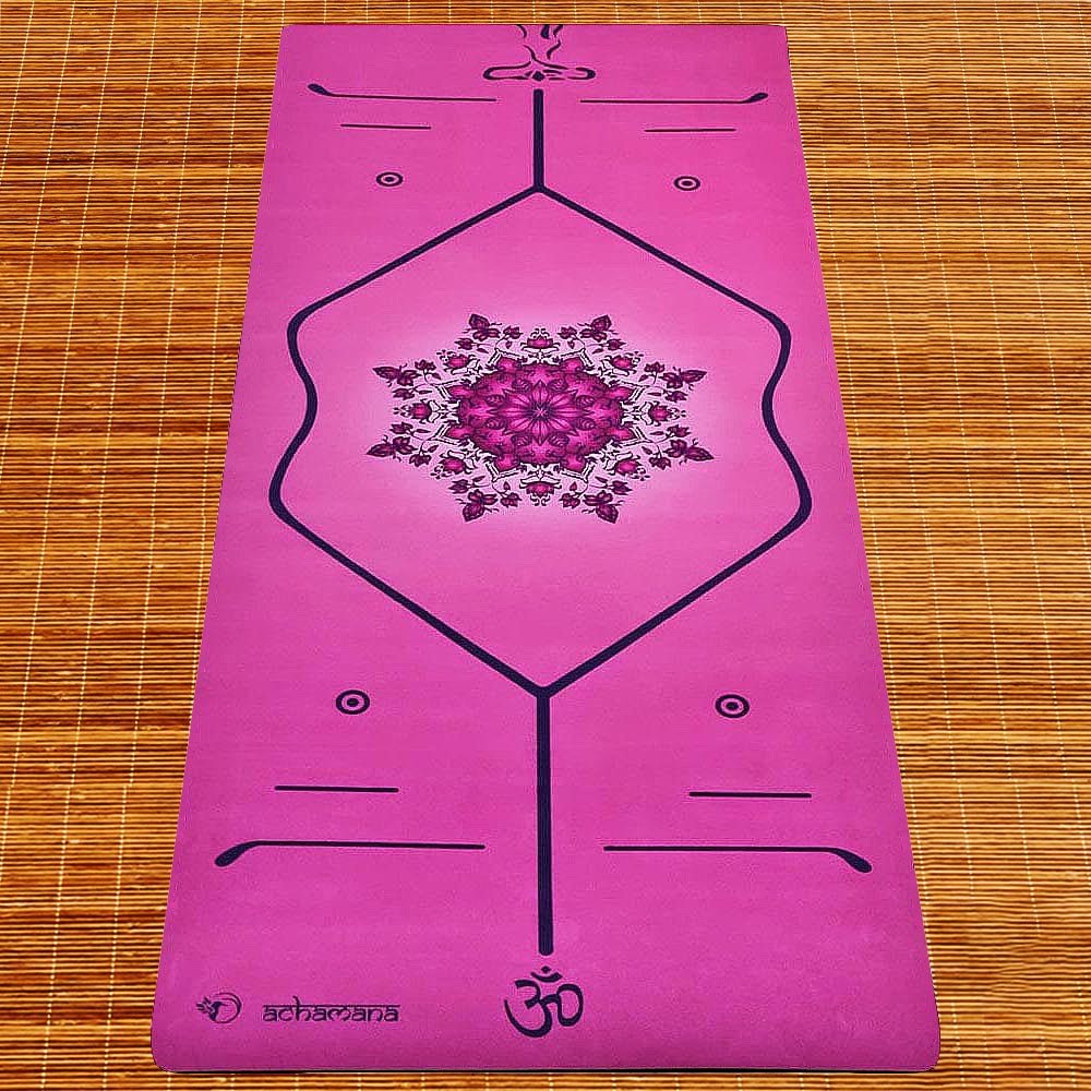 - Tapis yoga écologique new génération 3 plis 6mm Rose mandala floral + Sac yoga - Accessoires de yoga, vêtements et tapis de yoga au naturel