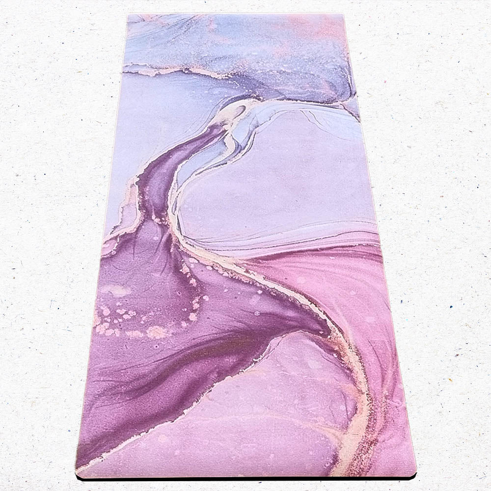 - Tapis yoga écologique new génération 3 plis 6mm vague dorée + Sac yoga - Accessoires de yoga, vêtements et tapis de yoga au naturel