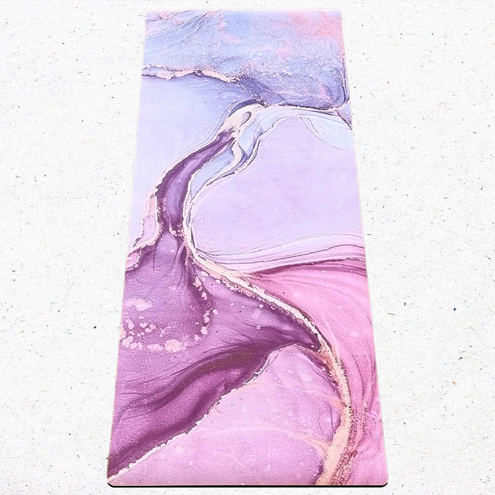 - Tapis yoga écologique new génération 3 plis 6mm vague dorée + Sac yoga - Accessoires de yoga, vêtements et tapis de yoga au naturel