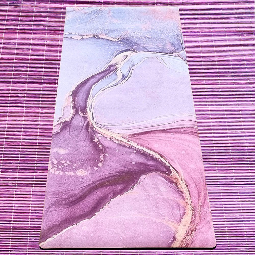 - Tapis yoga écologique new génération 3 plis 6mm vague dorée + Sac yoga - Accessoires de yoga, vêtements et tapis de yoga au naturel