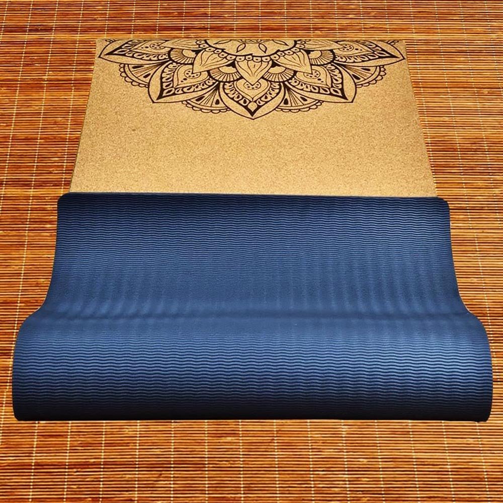 - Tapis yoga liège new génération 3 plis, 6mmx68cmx1,83m, 3 mandalas - Accessoires de yoga, vêtements et tapis de yoga au naturel