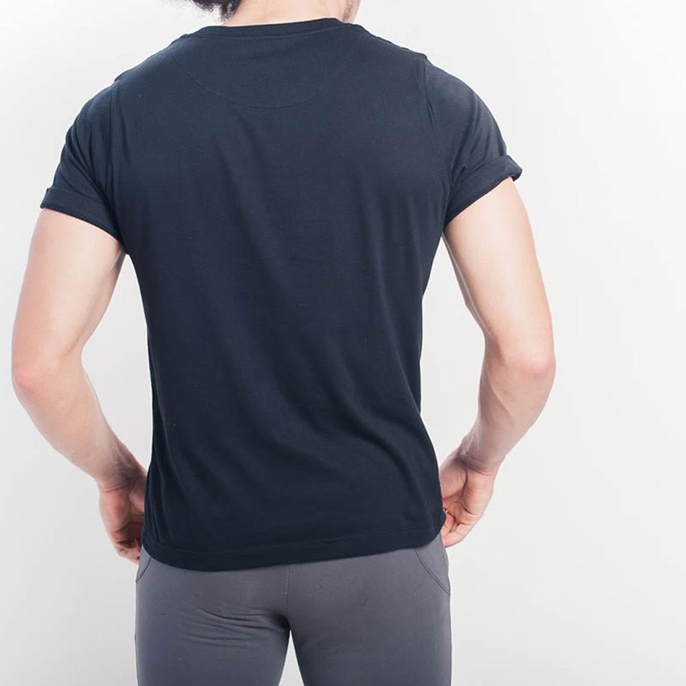 S/M - Tee shirt yoga homme Coton-modal symbole Om tibétain - Accessoires de yoga, vêtements et tapis de yoga au naturel