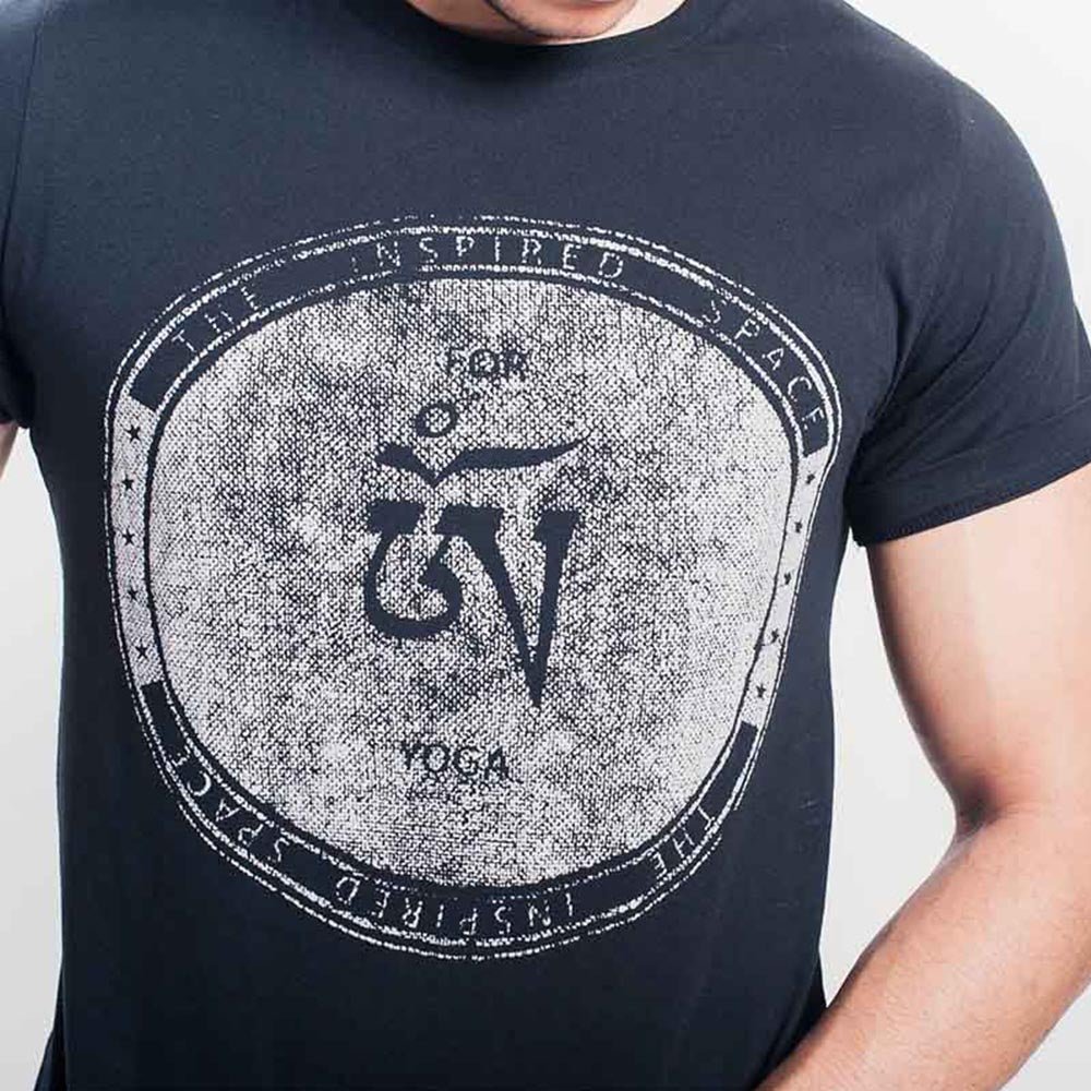 S/M - Tee shirt yoga homme Coton-modal symbole Om tibétain - Accessoires de yoga, vêtements et tapis de yoga au naturel