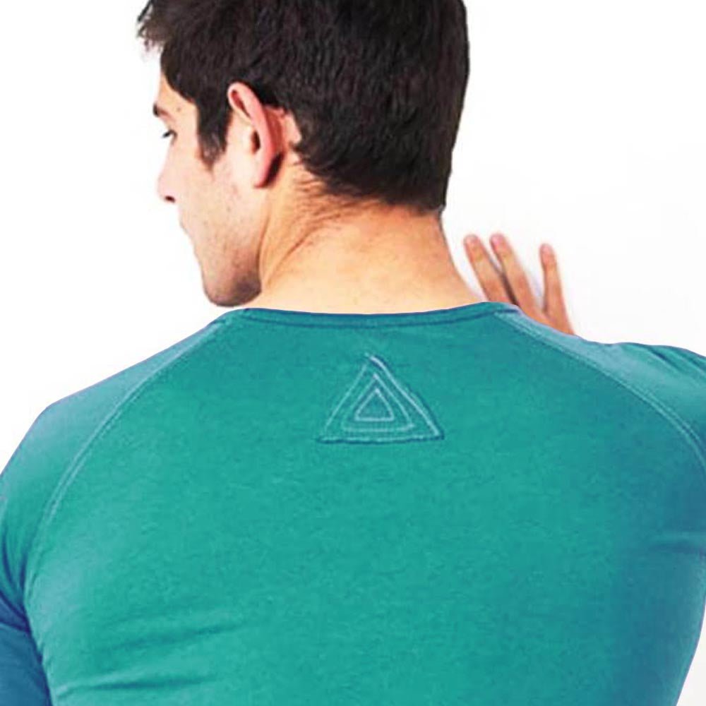 S/M - Tee shirt yoga & Pilates védique manches longues coton prémium vert - Accessoires de yoga, vêtements et tapis de yoga au naturel