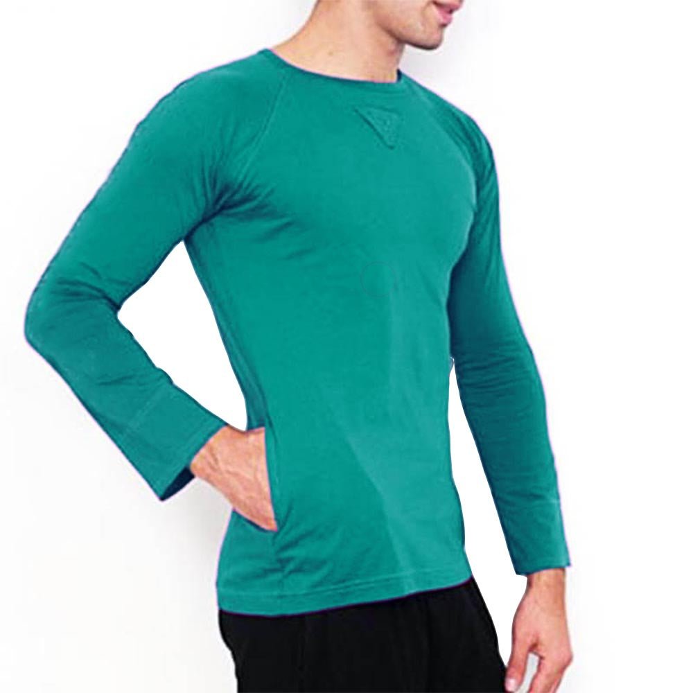 S/M - Tee shirt yoga & Pilates védique manches longues coton prémium vert - Accessoires de yoga, vêtements et tapis de yoga au naturel